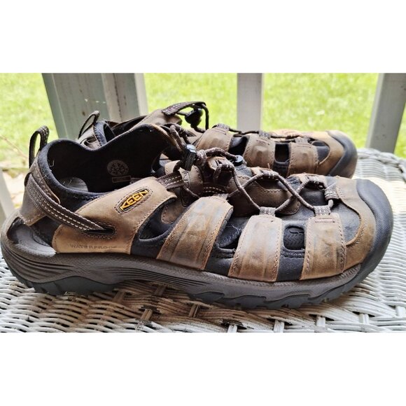 KEEN Mens Newport H2 Waterproof Hiking Sandals Size 12 Brown/Black Durable Outdo - Picture 3 of 7
